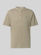 Superdry T-Shirt mit kurzer Knopfleiste in Khaki, Größe L