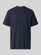 Guess T-Shirt mit Logo und Rundhalsausschnitt in Marine, Größe L