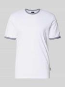bugatti T-Shirt mit Rundhalsausschnitt in Weiss, Größe L