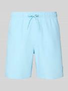 Shiwi Badehose mit Label-Patch Modell 'Mike' in Hellblau, Größe L