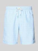 Shiwi Badehose mit Label-Patch Modell 'Mike' in Blau, Größe L