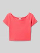 s.Oliver RED LABEL Regular Fit T-Shirt aus Baumwoll-Mix in Koralle, Gr...