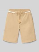 s.Oliver RED LABEL Regular Fit Sweatshorts aus Baumwoll-Mix in Sand, G...