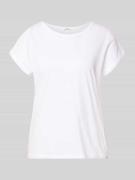 s.Oliver RED LABEL Regular Fit T-Shirt aus Baumwoll-Flammgarn in Weiss...