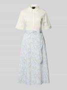 s.Oliver BLACK LABEL Tailliertes Hemdblusenkleid aus Baumwoll-Mix in R...