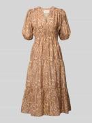 Bash Midikleid aus Lyocell-Mix Modell 'Tanyssa' in Beige, Größe L