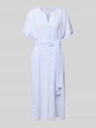 Christian Berg Woman Selection Hemdblusenkleid aus Leinen mit Bindegür...