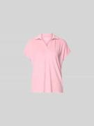 Juvia Poloshirt in Frottee-Optik in Pink, Größe L