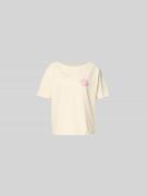 Juvia T-Shirt mit Statement-Stitching in Hellgelb, Größe L