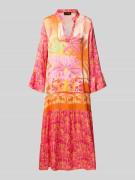 miss goodlife Midikleid aus Viskose mit V-Ausschnitt Modell 'Orange Pa...
