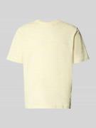 Jack & Jones T-Shirt mit Streifenmuster und Label-Stitching in Hellgel...