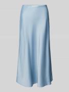 Selected Femme A-Linien Midi-Rock aus Satin Modell 'LENA' in Hellblau,...