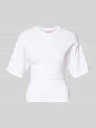 JJXX T-Shirt in tailliertem Schnitt Modell 'ELORA' in Weiss, Größe L