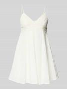 Only Minikleid aus reiner Baumwolle Modell 'PANOLA' in Weiss, Größe L