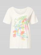 Milano Italy T-Shirt mit Motiv-Print in Offwhite, Größe L