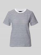 monari T-Shirt mit Strukturmuster und Rundhalsausschnitt in Marine, Gr...