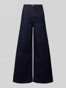 Stefanel Wide Leg Jeans mit Eingrifftaschen in Jeansblau, Größe 40