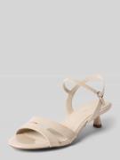 Tamaris Sandaletten mit Kitten Heel Absatz in Beige, Größe 37