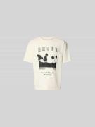 RHUDE T-Shirt mit Label-Print in Offwhite, Größe XL