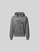 MAISON KITSUNÉ Hoodie aus reiner Baumwolle in Anthrazit, Größe XL