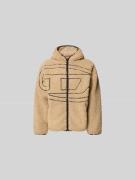 Diesel Strickjacke mit Kapuze in Beige, Größe S