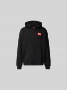 Diesel Oversized Hoodie mit Logo-Patch in Black, Größe S