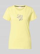 LIU JO SPORT T-Shirt mit Rundhalsausschnitt und Strasssteinbesatz in H...
