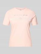 Guess Activewear T-Shirt mit Strasssteinbesatz Modell 'SIENA' in Hellr...