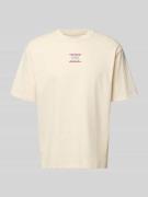 Samsøe Samsøe T-Shirt mit Label-Print Modell 'GERGEI' in Ecru, Größe L