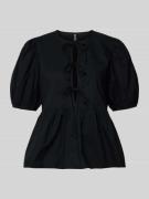 Pieces Regular Fit Bluse aus reiner Baumwolle Modell 'JOLLY' in Black,...