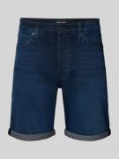 Jack & Jones Jeansshorts mit Umschlag Modell 'RICK' in Dunkelblau, Grö...