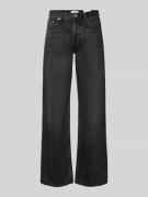 Topshop Wide Leg Jeans im 5-Pocket-Design Modell 'EMBER' in Black, Grö...