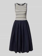 Gant Midikleid mit Rundhalsausschnitt und Eingrifftasche in Marine, Gr...