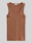 Marc O'Polo Regular Fit Top aus Baumwoll-Mix in Hazel, Größe L