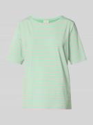 Milano Italy Relaxed Fit T-Shirt aus Viskose-Mix in Mint, Größe L