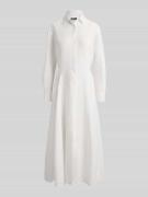 Polo Ralph Lauren Tailliertes Hemdblusenkleid aus reinem Leinen in Wei...