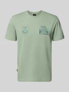 PME Legend T-Shirt mit Rundhalsausschnitt und Stitchings in Hellgruen,...
