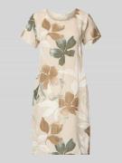 ZABAIONE Knielanges Kleid aus Leinen-Mix Modell 'Pi44araa' in Beige, G...