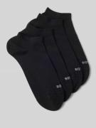 BOSS Sneaker-Socken aus Baumwoll-Mix im 4er-Pack in Black, Größe 39-42