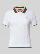 Polo Ralph Lauren Regular Fit Strick-Poloshirt aus Baumwoll-Mix in Wei...