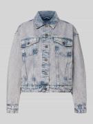 Guess Jeans Oversized Jeansjacke mit Brusttaschen und Label-Patch in H...