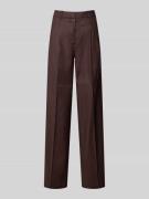 Guess Hose aus Leinen-Mix mit Bügelfalten Modell 'CARLA' in Schoko, Gr...