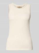 MOS MOSH Tanktop mit Logo-Stitching Modell 'Ara' in Offwhite, Größe L