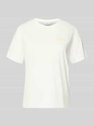 Vila T-Shirt mit Rundhalsausschnitt Modell 'SYBILLA' in Weiss, Größe L