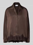 Jake*s Collection Relaxed Fit Bluse aus Viskose mit Spitzenbesatz in D...