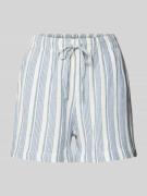 Only Relaxed Fit Bermudas aus Viskose-Leinen-Mix Modell 'GOA' in Offwh...