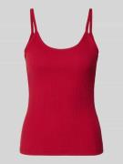 Marc O'Polo Denim Slim Fit Trägertop aus Baumwoll-Mix in Rot, Größe L
