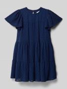 DANAMADE Regular Fit Kleid mit Strukturmuster in Marine, Größe 104
