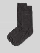 Snocks Business Socks im 2er-Pack mit Label-Stitching in Dunkelgrau Me...