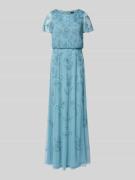 Adrianna Papell Abendkleid mit Paillettenbesatz in Bleu, Größe 34